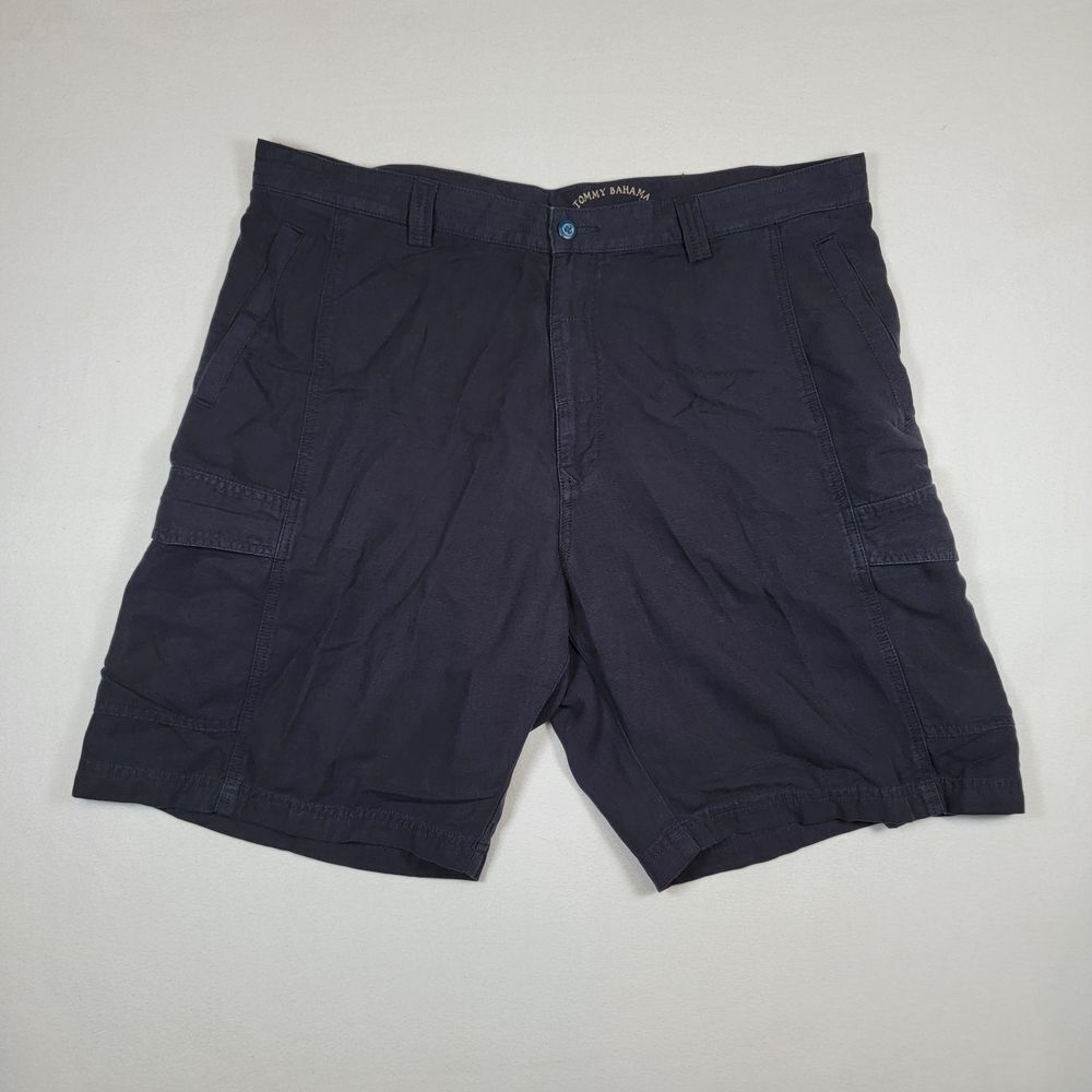Tommy Bahama Relax Cargo Short Pants Mens Sz 41 Navy Casual Outdoor Golf Tencel
